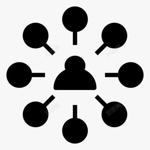 用户帐户附属图标svg_新图网 https://ixintu.com 图标 字形 帐户 用户 网络 连接 金融 银行 附属