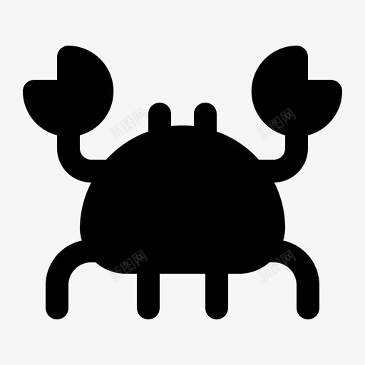 螃蟹动物海鲜图标svg_新图网 https://ixintu.com 动物 夏季 海鲜 螃蟹