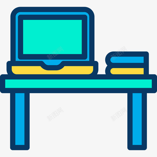 桌面在线学习27线颜色图标svg_新图网 https://ixintu.com 在线学习27 桌面 线颜色