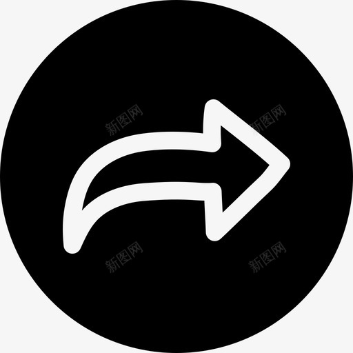 箭头回复右图标svg_新图网 https://ixintu.com 回复 徽章 涂鸦 用户界面 箭头