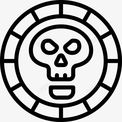 墨西哥硬币15直线图标svg_新图网 https://ixintu.com 15 墨西哥硬币 直线