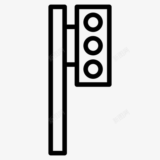 信号灯比赛道路图标svg_新图网 https://ixintu.com 交通 信号灯 图标 比赛 线图 赛车 道路