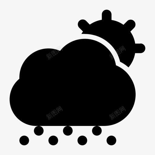 雪冰雪花图标svg_新图网 https://ixintu.com 冬天 冰 天气雕文 太阳 雪 雪花