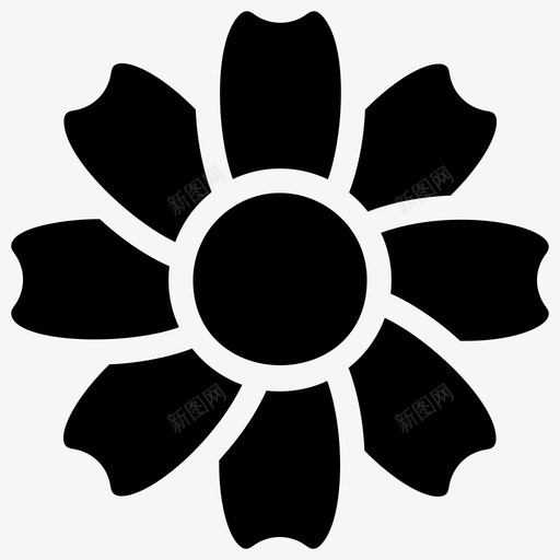 花装饰花花图标svg_新图网 https://ixintu.com 花 花符号 花设计 表情符号矢量图标 装饰花