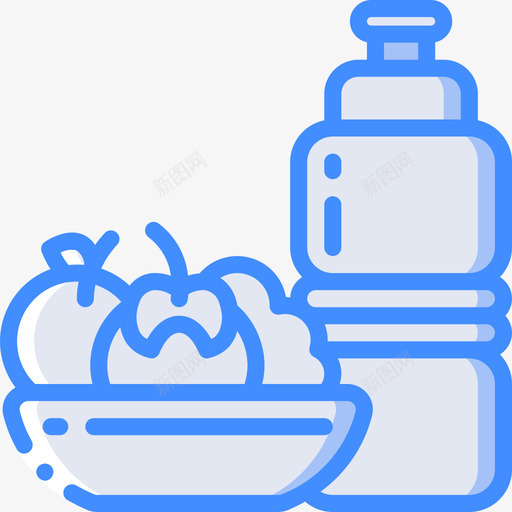 健康饮食和营养5蓝色图标svg_新图网 https://ixintu.com 健康 营养 蓝色 饮食