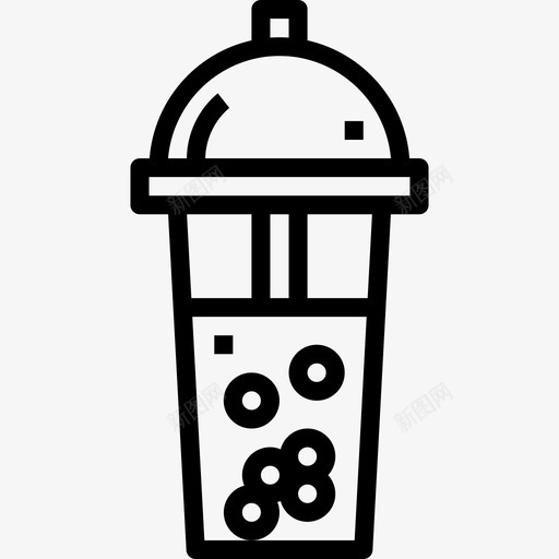 冰茶饮料21线性图标svg_新图网 https://ixintu.com 冰茶 线性 饮料