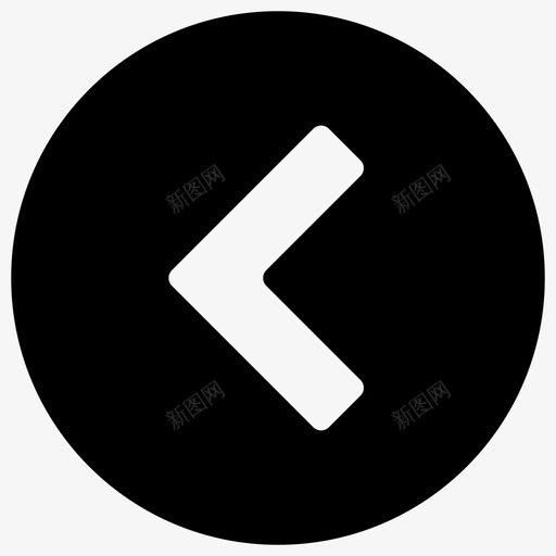 左V形控制和导航图标svg_新图网 https://ixintu.com 导航 控制