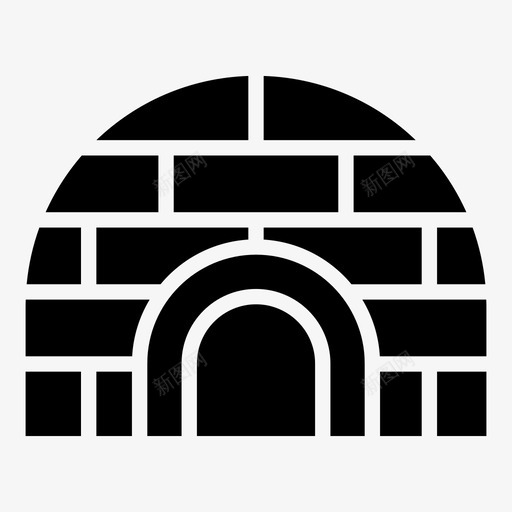 爱斯基摩人房子冰屋图标svg_新图网 https://ixintu.com 冬天 冰屋 房子 爱斯基摩人 铭文