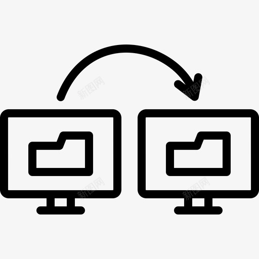 数据信息同步目录共享图标svg_新图网 https://ixintu.com 传输 信息 共享 同步 数据 目录