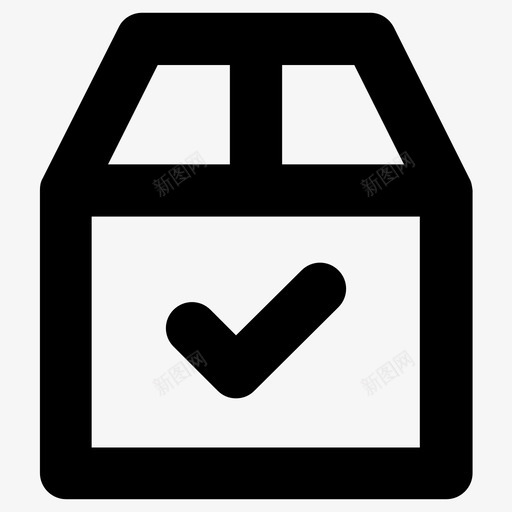 包裹盒子产品图标svg_新图网 https://ixintu.com 产品 包裹 发送 盒子