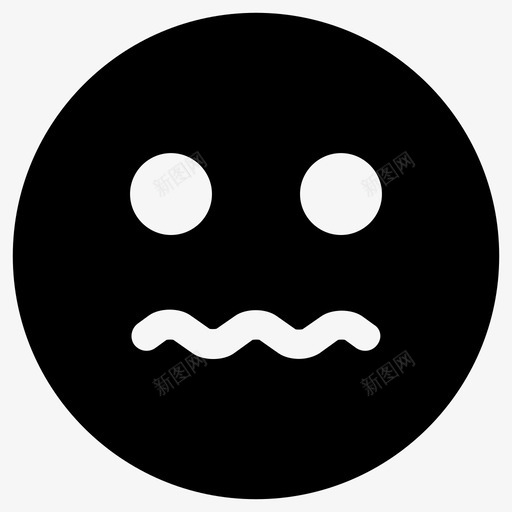 不舒服沮丧脸图标svg_新图网 https://ixintu.com 不舒服 恐惧 担心 沮丧 笑脸 脸