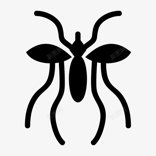 蚊子动物虫子图标svg_新图网 https://ixintu.com 动物 昆虫 疟疾 苍蝇 虫子 蚊子