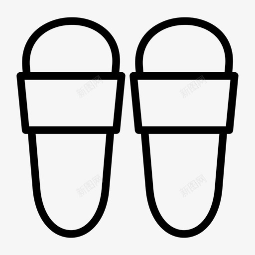 采购产品拖鞋时装脚图标svg_新图网 https://ixintu.com 产品 凉鞋 拖鞋 时装 采购