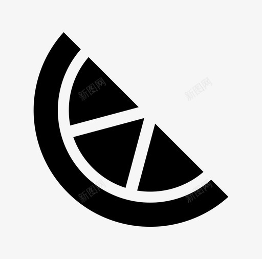 橘子片柑橘柠檬图标svg_新图网 https://ixintu.com 果味 柑橘 柠檬 楔形 橘子 水果 简单 青柠