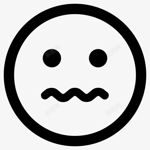 害怕沮丧不舒服图标svg_新图网 https://ixintu.com 不舒服 害怕 微笑 担心 沮丧