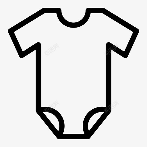 婴儿套装衣服图标svg_新图网 https://ixintu.com 婴儿套装 衣服
