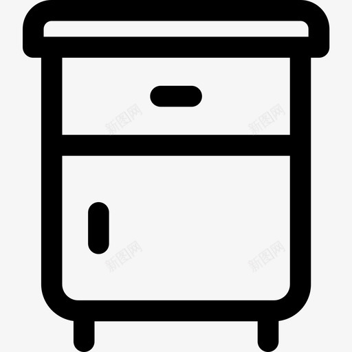 床头柜家具124线性图标svg_新图网 https://ixintu.com 家具 床头柜 线性