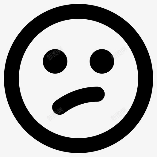 失望无聊表情图标svg_新图网 https://ixintu.com 失望 无聊 笑脸 表情
