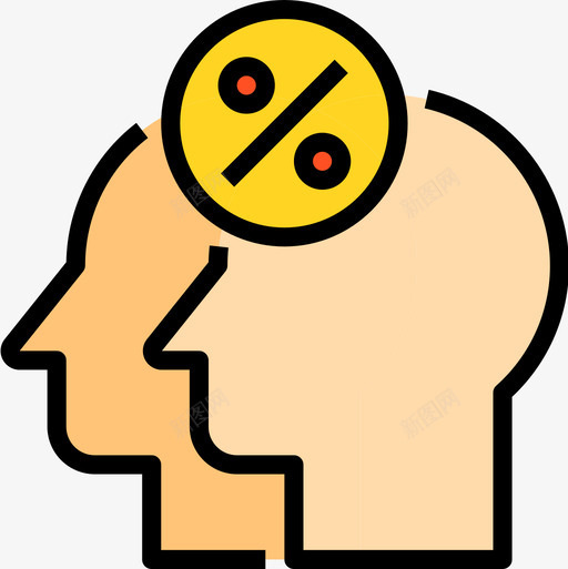 百分比折扣7线性颜色图标svg_新图网 https://ixintu.com 折扣7 百分比 线性颜色