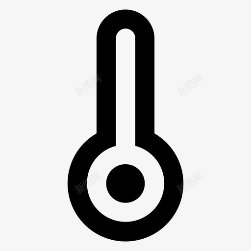 温度计医疗设备温度测量图标svg_新图网 https://ixintu.com 医疗设备 温度测量 温度计 热测量仪器 用户界面材料符号图标