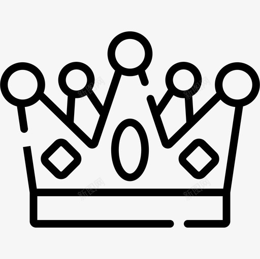 皇冠童话4直线图标svg_新图网 https://ixintu.com 皇冠 直线 童话