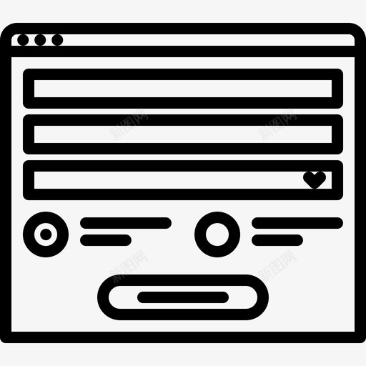 窗体按钮页面图标svg_新图网 https://ixintu.com 按钮 收音机 窗体 网站 页面