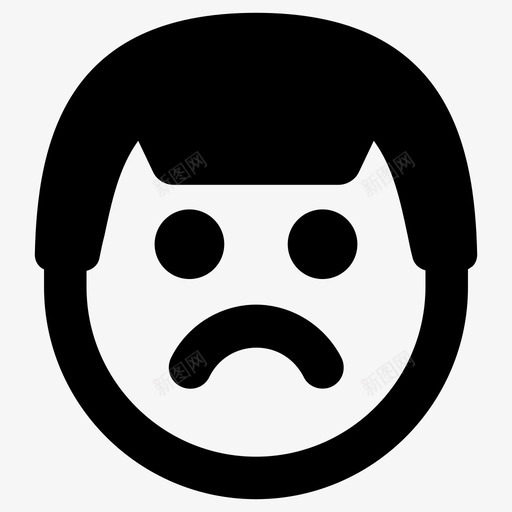 沮丧情绪受伤图标svg_新图网 https://ixintu.com 不开心 受伤 悲伤 情绪 沮丧 笑脸