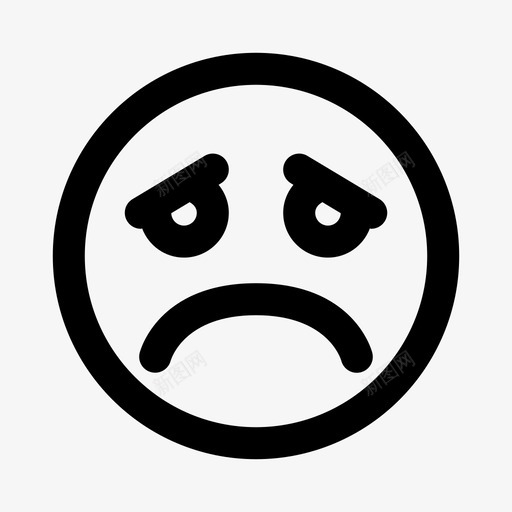 悲伤失落表情符号图标svg_新图网 https://ixintu.com 失落 悲伤 烦恼 表情符号