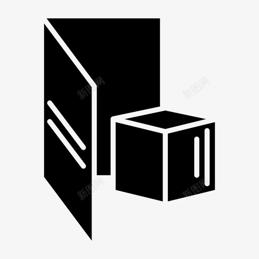 卡片盒子送货图标svg_新图网 https://ixintu.com 卡片 盒子 购物 送货