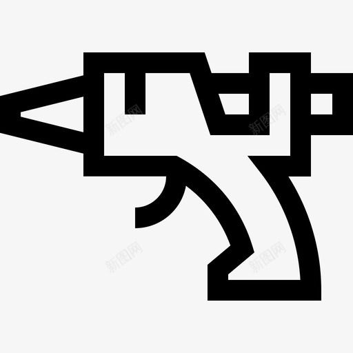 胶水枪手工2直线型图标svg_新图网 https://ixintu.com 手工2 直线型 胶水枪