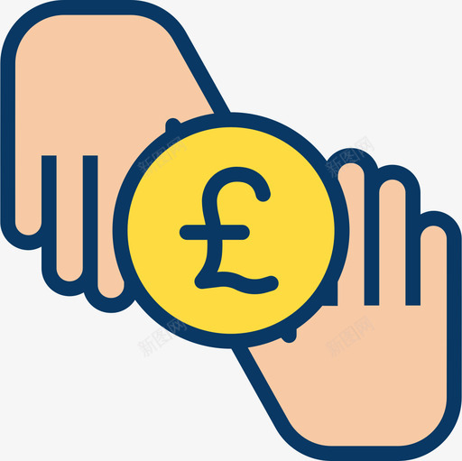 Poundcharity54线性颜色图标svg_新图网 https://ixintu.com Pound charity 线性 颜色