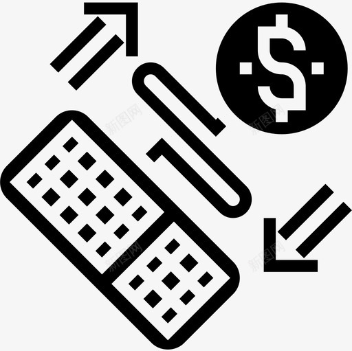 交易无现金4字形图标svg_新图网 https://ixintu.com 交易 字形 无现金