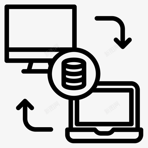传输数据科学2线性图标svg_新图网 https://ixintu.com 传输 数据 科学 线性