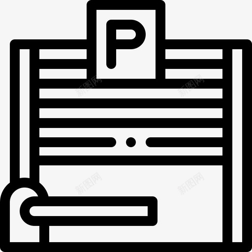 停车场公共服务2直线图标svg_新图网 https://ixintu.com 停车场 公共服务 直线