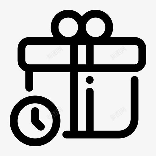 临时奖金过期礼品图标svg_新图网 https://ixintu.com 临时奖金 电子商务卷互动 礼品 过期