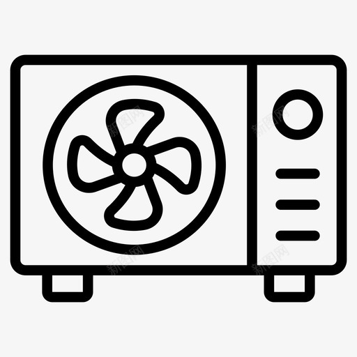 空调电器制冷图标svg_新图网 https://ixintu.com 制冷 图标 家用 电器 空调 线图 设备 风扇