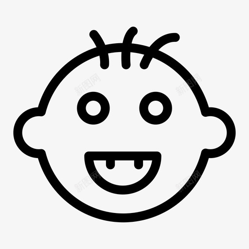 微笑宝贝孩子图标svg_新图网 https://ixintu.com 孩子 宝贝 微笑 快乐 表情