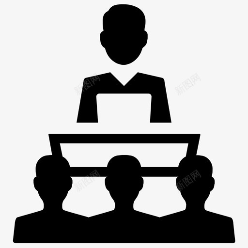 业务演示图标会议讲座svg_新图网 https://ixintu.com 业务演示图标 业务管理1 会议 教程 讲座