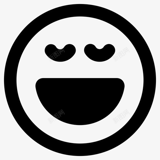 开心表情放松图标svg_新图网 https://ixintu.com 休息 开心 微笑 放松 表情