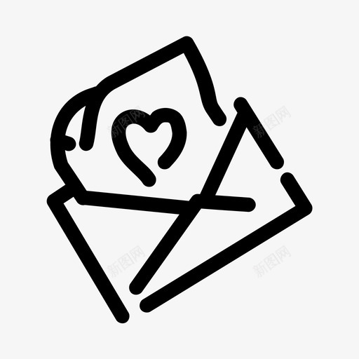 情书信封问候语图标svg_新图网 https://ixintu.com 1个 介质 信封 情书 情人节 问候语 间隔 随机