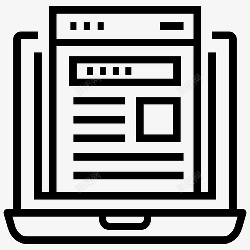 自适应布局响应式ui图标svg_新图网 https://ixintu.com ui ux web 响应 布局 界面 线图 自适 设计 适应 页面