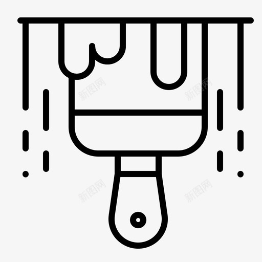 毛刷施工油漆图标svg_新图网 https://ixintu.com 常规 施工 毛刷 油漆 轮廓