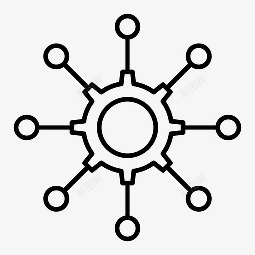 设置关联配置图标svg_新图网 https://ixintu.com 业务 共享 关联 启动 图标 线图 设置 配置 首选项