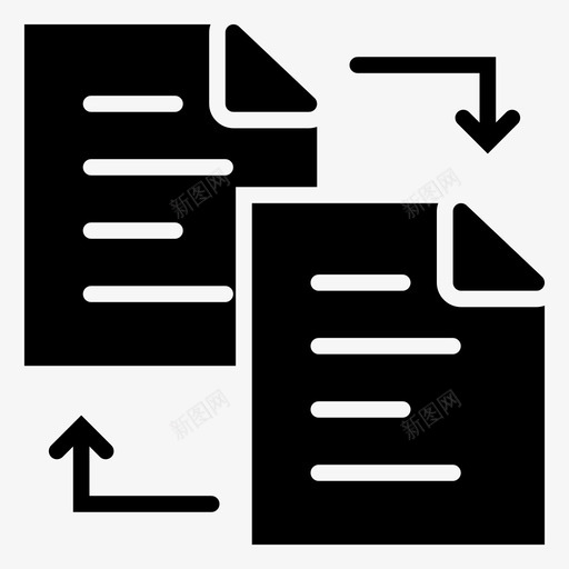 文件共享文档纸张图标svg_新图网 https://ixintu.com 工作表 文件共享 文档 纸张 转账 银行和金融字形图标