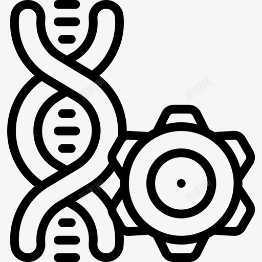 Dna茎8线状图标svg_新图网 https://ixintu.com Dna 线状
