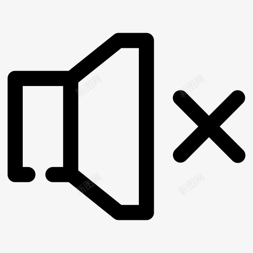 静音音量静音声音图标svg_新图网 https://ixintu.com 声音 媒体控件gapbold 静音 静音音量