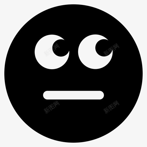 眼睛滚动面表情符号表情图标svg_新图网 https://ixintu.com 眼睛滚动面 表情 表情符号 表情符号符号图标