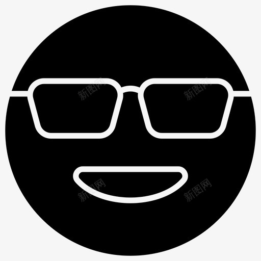 太阳镜表情符号表情符号情感图标svg_新图网 https://ixintu.com 图标 太阳镜 情感 符号 表情