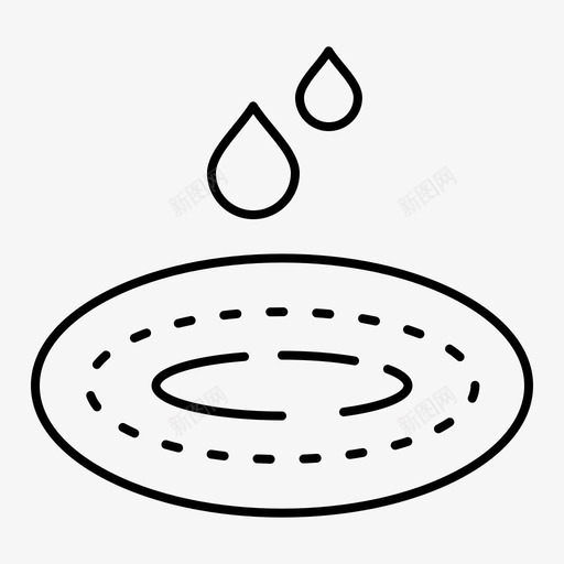 雨下垂水疗图标svg_新图网 https://ixintu.com 下垂 放松 水疗