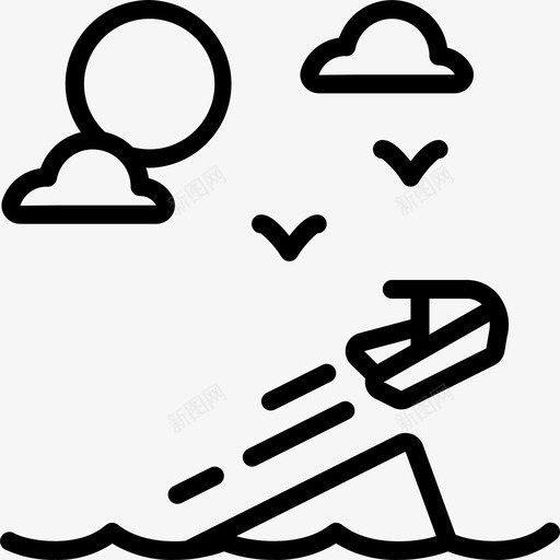 摩托艇冒险运动13直线型图标svg_新图网 https://ixintu.com 冒险 摩托艇 直线 线型 运动